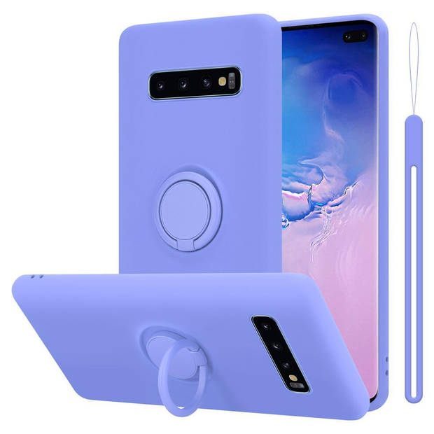 Cadorabo Hoesje geschikt voor Samsung Galaxy S10 4G in LIQUID LICHT PAARS - Beschermhoes van TPU silicone Case Cover met