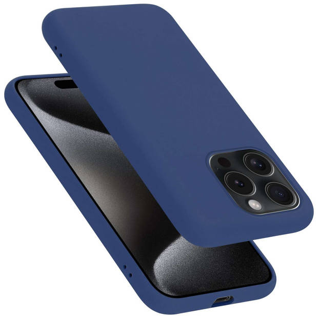 Cadorabo Hoesje geschikt voor Apple iPhone 15 PRO Case in LIQUID BLAUW - Beschermhoes TPU silicone Cover