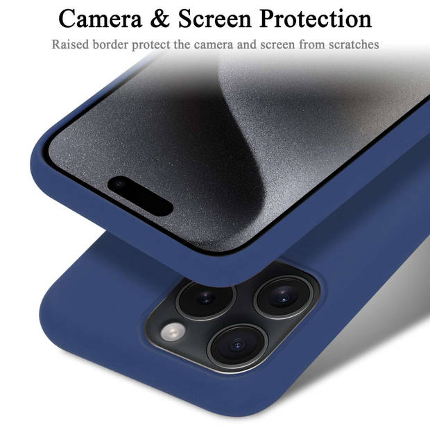 Cadorabo Hoesje geschikt voor Apple iPhone 15 PRO Case in LIQUID BLAUW - Beschermhoes TPU silicone Cover