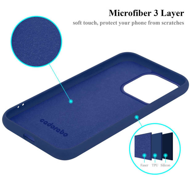 Cadorabo Hoesje geschikt voor Apple iPhone 15 PRO MAX Case in LIQUID BLAUW - Beschermhoes TPU silicone Cover