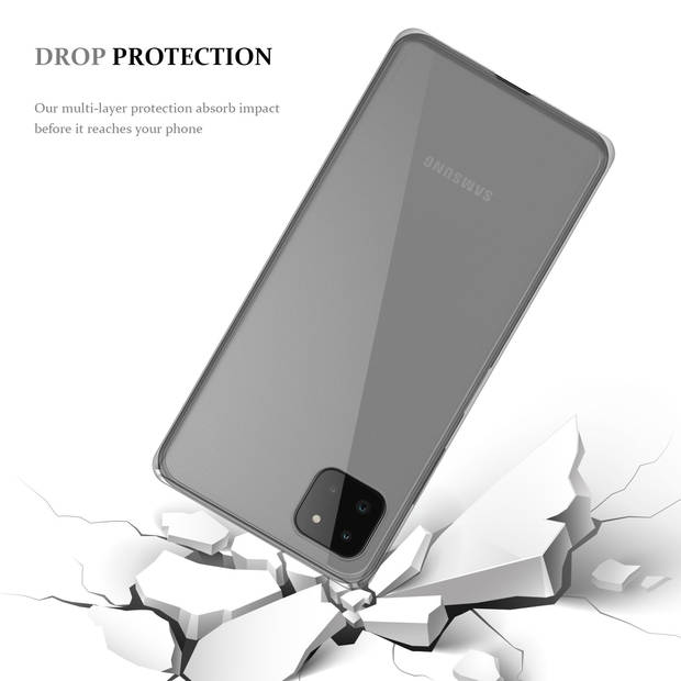 Cadorabo Hoesje geschikt voor Samsung Galaxy A22 5G in VOLLEDIG TRANSPARANT - Beschermhoes Cover gemaakt van TPU