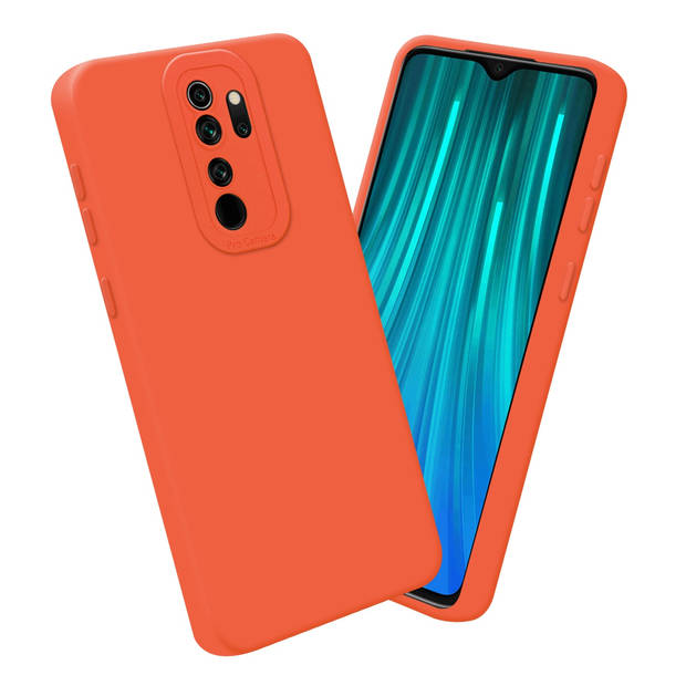 Cadorabo Hoesje geschikt voor Xiaomi RedMi NOTE 8 PRO in FLUID ORANJE - Beschermhoes TPU silicone Cover Case