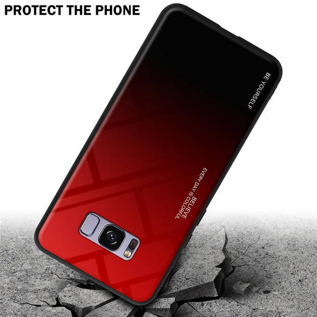 Cadorabo Hoesje geschikt voor Samsung Galaxy S8 PLUS in ROOD - ZWART - Tweekleurige beschermhoes TPU-silicone Case Cover