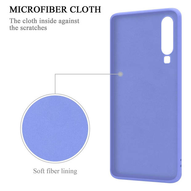 Cadorabo Hoesje geschikt voor Huawei P30 in LIQUID LICHT PAARS - Beschermhoes van TPU silicone Case Cover met ring