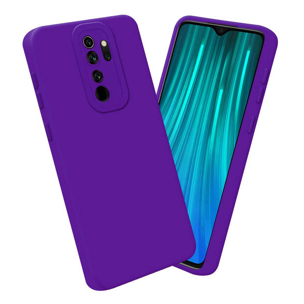 Cadorabo Hoesje geschikt voor Xiaomi RedMi NOTE 8 PRO in FLUID DONKER PAARS - Beschermhoes TPU silicone Cover Case