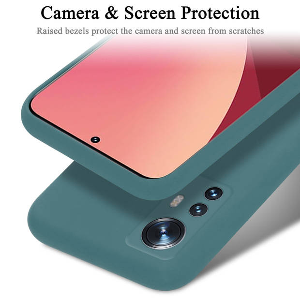 Cadorabo Hoesje geschikt voor Xiaomi 12 / 12X Case in LIQUID GROEN - Beschermhoes TPU silicone Cover