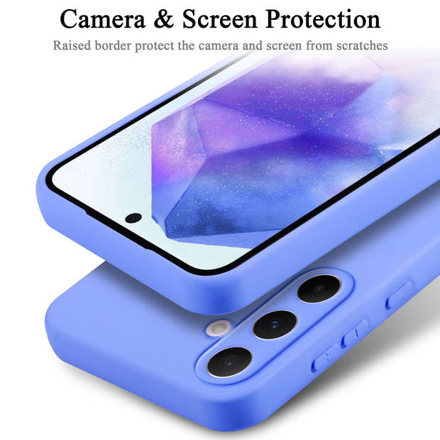 Cadorabo Hoesje geschikt voor Samsung Galaxy A55 Case in LIQUID LICHT PAARS - Beschermhoes TPU silicone Cover