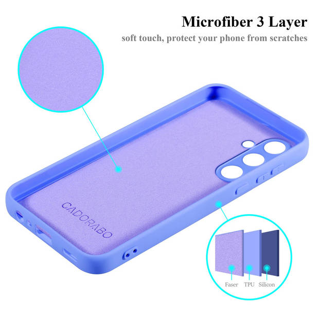 Cadorabo Hoesje geschikt voor Samsung Galaxy A55 Case in LIQUID LICHT PAARS - Beschermhoes TPU silicone Cover