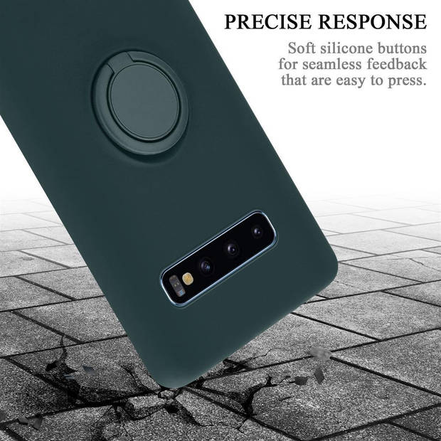 Cadorabo Hoesje geschikt voor Samsung Galaxy S10 PLUS in LIQUID GROEN - Beschermhoes van TPU silicone Case Cover met