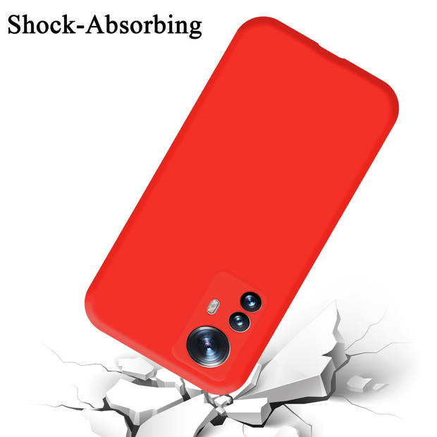 Cadorabo Hoesje geschikt voor Xiaomi 12 PRO Case in LIQUID ROOD - Beschermhoes TPU silicone Cover