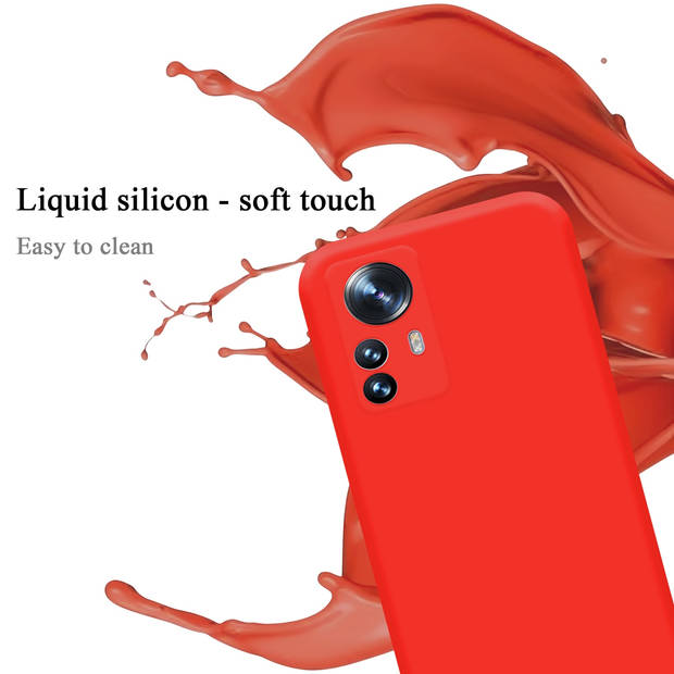 Cadorabo Hoesje geschikt voor Xiaomi 12 PRO Case in LIQUID ROOD - Beschermhoes TPU silicone Cover