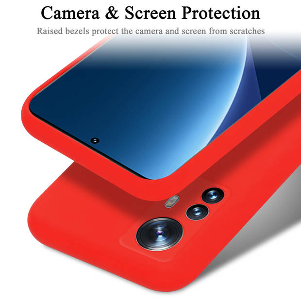 Cadorabo Hoesje geschikt voor Xiaomi 12 PRO Case in LIQUID ROOD - Beschermhoes TPU silicone Cover
