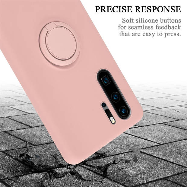 Cadorabo Hoesje geschikt voor Huawei P30 PRO in LIQUID ROZE - Beschermhoes van TPU silicone Case Cover met ring