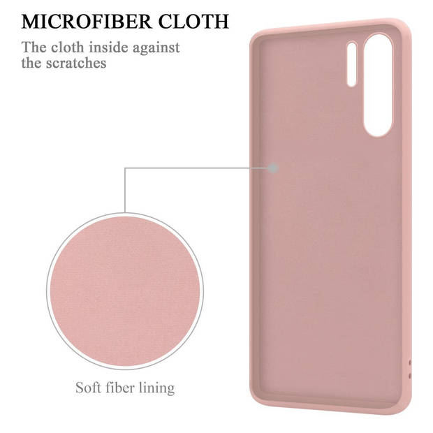 Cadorabo Hoesje geschikt voor Huawei P30 PRO in LIQUID ROZE - Beschermhoes van TPU silicone Case Cover met ring