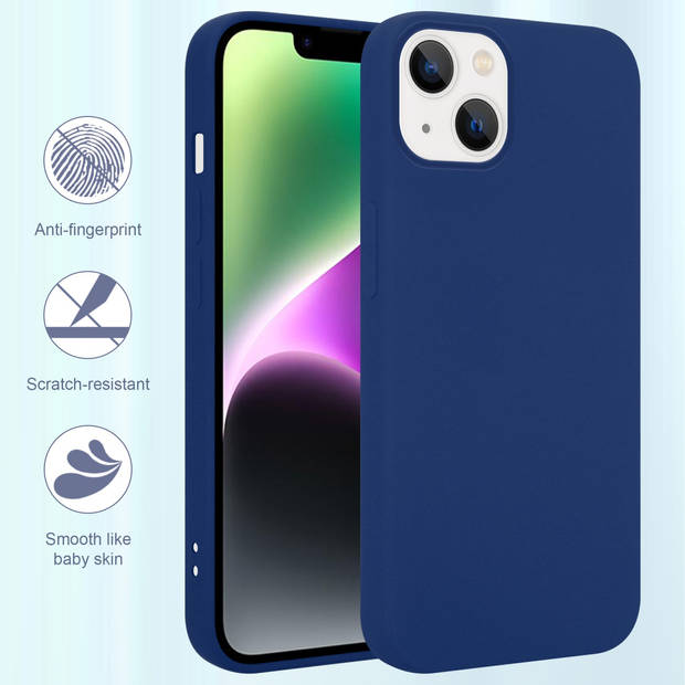 Cadorabo Hoesje geschikt voor Apple iPhone 14 PLUS Case in LIQUID BLAUW - Beschermhoes TPU silicone Cover