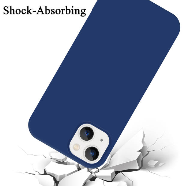 Cadorabo Hoesje geschikt voor Apple iPhone 14 Case in LIQUID BLAUW - Beschermhoes TPU silicone Cover