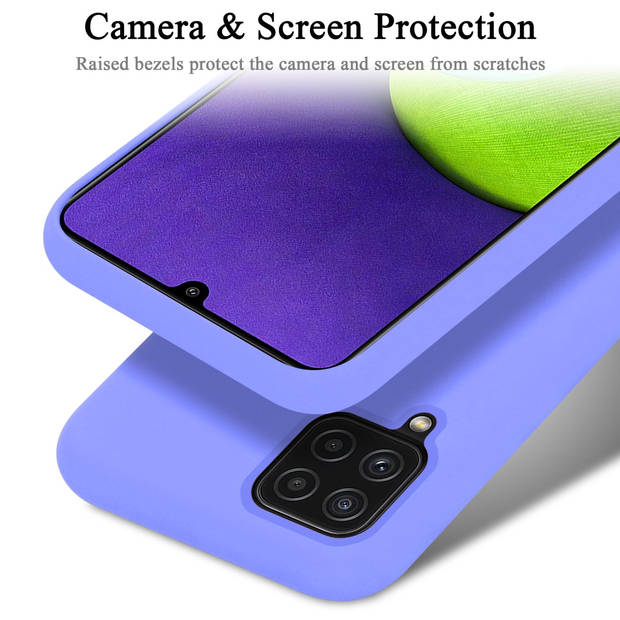 Cadorabo Hoesje geschikt voor Samsung Galaxy A22 4G / M22 / M32 4G Case in LIQUID LICHT PAARS - Beschermhoes TPU
