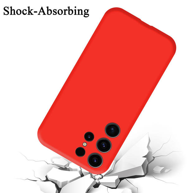 Cadorabo Hoesje geschikt voor Samsung Galaxy S23 ULTRA Case in LIQUID ROOD - Beschermhoes TPU silicone Cover