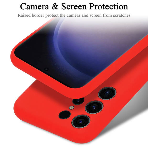Cadorabo Hoesje geschikt voor Samsung Galaxy S24 ULTRA Case in LIQUID ROOD - Beschermhoes TPU silicone Cover