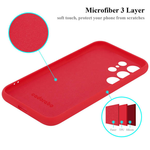 Cadorabo Hoesje geschikt voor Samsung Galaxy S23 ULTRA Case in LIQUID ROOD - Beschermhoes TPU silicone Cover