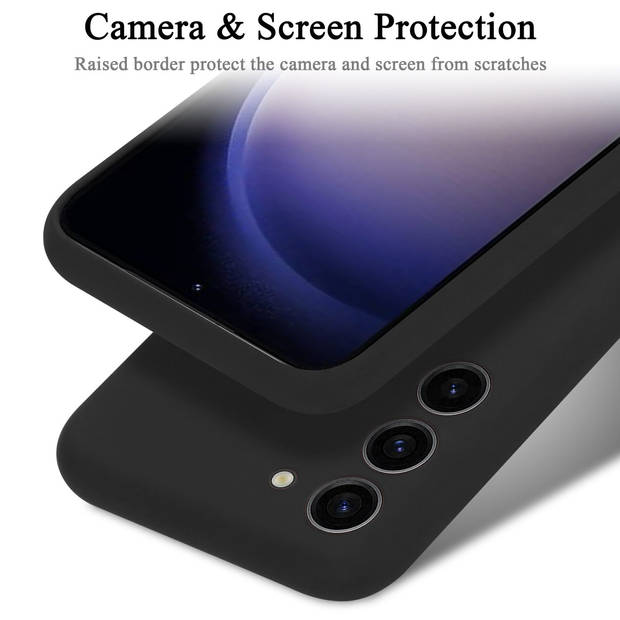 Cadorabo Hoesje geschikt voor Samsung Galaxy S24 Case in LIQUID ZWART - Beschermhoes TPU silicone Cover