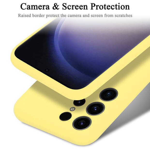 Cadorabo Hoesje geschikt voor Samsung Galaxy S23 ULTRA Case in LIQUID GEEL - Beschermhoes TPU silicone Cover