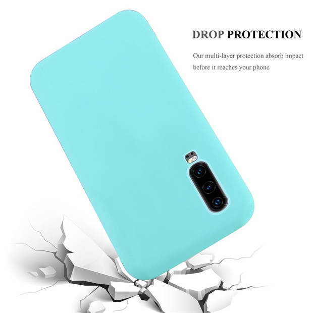 Cadorabo Hoesje geschikt voor Huawei P30 in CANDY BLAUW - Beschermhoes TPU silicone Case Cover