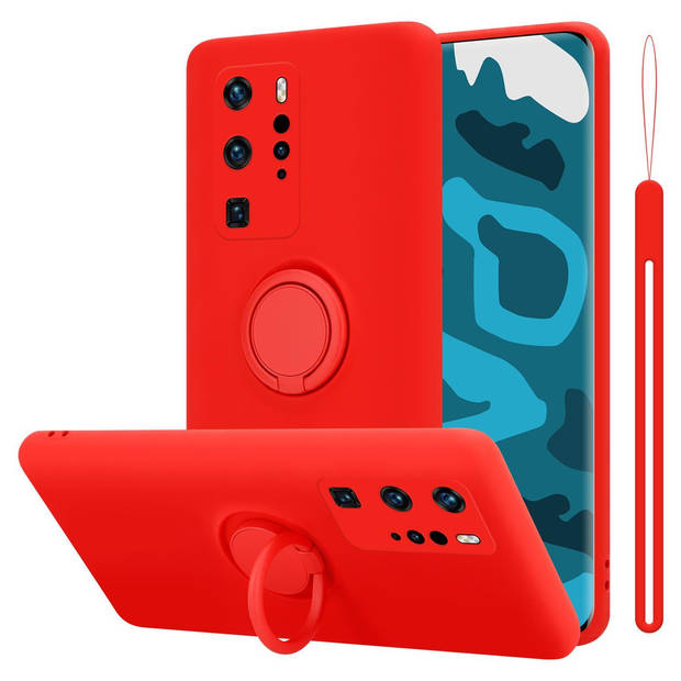 Cadorabo Hoesje geschikt voor Huawei P40 PRO / P40 PRO+ in LIQUID ROOD - Beschermhoes van TPU silicone Case Cover met