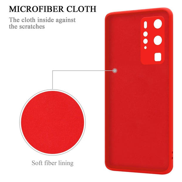 Cadorabo Hoesje geschikt voor Huawei P40 PRO / P40 PRO+ in LIQUID ROOD - Beschermhoes van TPU silicone Case Cover met