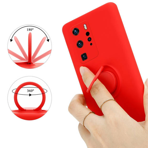 Cadorabo Hoesje geschikt voor Huawei P40 PRO / P40 PRO+ in LIQUID ROOD - Beschermhoes van TPU silicone Case Cover met