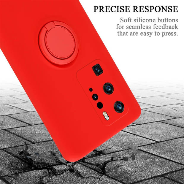 Cadorabo Hoesje geschikt voor Huawei P40 PRO / P40 PRO+ in LIQUID ROOD - Beschermhoes van TPU silicone Case Cover met