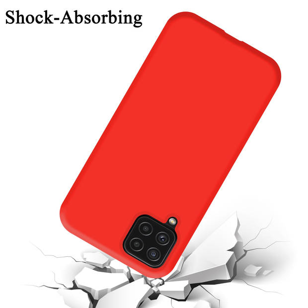 Cadorabo Hoesje geschikt voor Samsung Galaxy A22 4G / M22 / M32 4G Case in LIQUID ROOD - Beschermhoes TPU silicone Cover