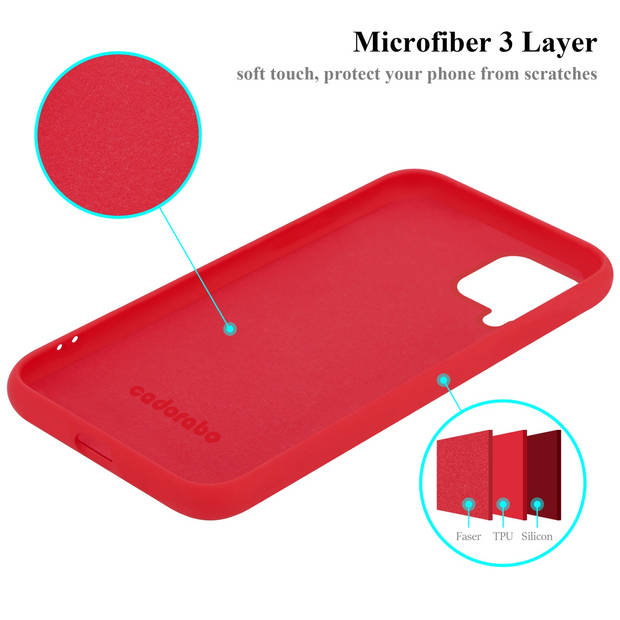 Cadorabo Hoesje geschikt voor Samsung Galaxy A22 4G / M22 / M32 4G Case in LIQUID ROOD - Beschermhoes TPU silicone Cover