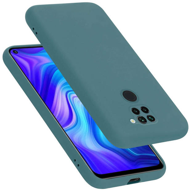 Cadorabo Hoesje geschikt voor Xiaomi RedMi NOTE 9 Case in LIQUID GROEN - Beschermhoes TPU silicone Cover