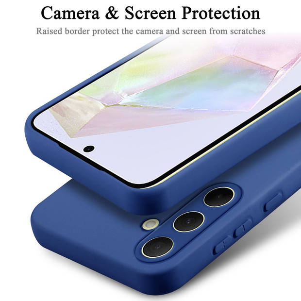 Cadorabo Hoesje geschikt voor Samsung Galaxy A35 Case in LIQUID BLAUW - Beschermhoes TPU silicone Cover