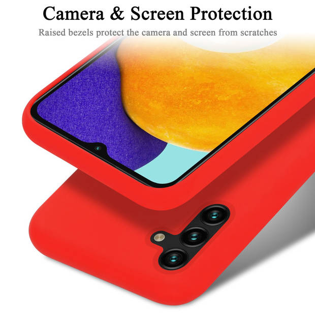 Cadorabo Hoesje geschikt voor Samsung Galaxy A13 5G Case in LIQUID ROOD - Beschermhoes TPU silicone Cover