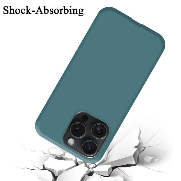 Cadorabo Hoesje geschikt voor Apple iPhone 15 PRO MAX Case in LIQUID GROEN - Beschermhoes TPU silicone Cover