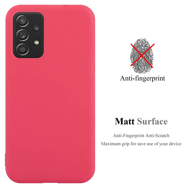 Cadorabo Hoesje geschikt voor Samsung Galaxy A52 (4G / 5G) / A52s in CANDY ROOD - Beschermhoes TPU silicone Case Cover