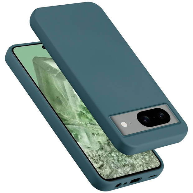 Cadorabo Hoesje geschikt voor Google PIXEL 8 Case in LIQUID GROEN - Beschermhoes TPU silicone Cover