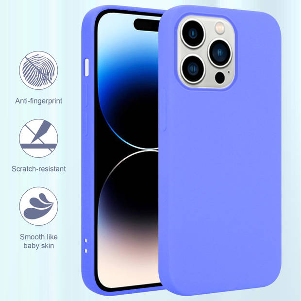 Cadorabo Hoesje geschikt voor Apple iPhone 14 PRO Case in LIQUID LICHT PAARS - Beschermhoes TPU silicone Cover