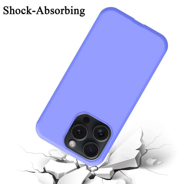 Cadorabo Hoesje geschikt voor Apple iPhone 15 PRO MAX Case in LIQUID LICHT PAARS - Beschermhoes TPU silicone Cover