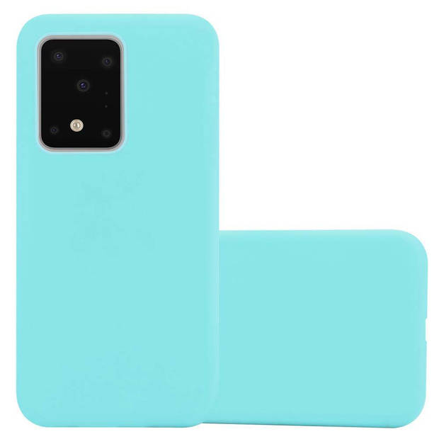 Cadorabo Hoesje geschikt voor Samsung Galaxy S20 ULTRA in CANDY BLAUW - Beschermhoes TPU silicone Case Cover