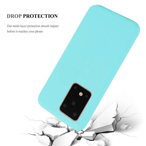 Cadorabo Hoesje geschikt voor Samsung Galaxy S20 ULTRA in CANDY BLAUW - Beschermhoes TPU silicone Case Cover