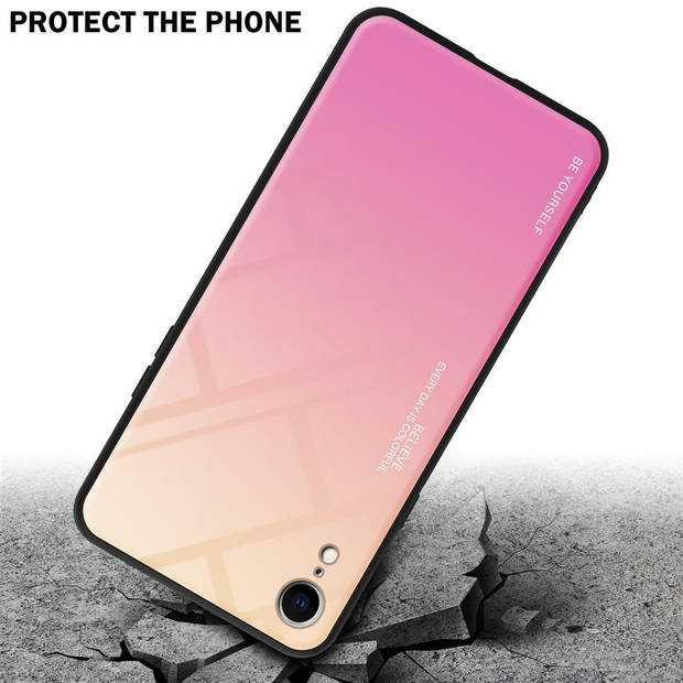Cadorabo Hoesje geschikt voor Apple iPhone XS MAX in BLAUW - ZWART - Tweekleurige beschermhoes TPU-silicone Case Cover