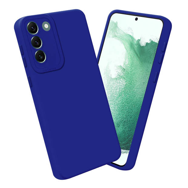 Cadorabo Hoesje geschikt voor Samsung Galaxy S22 PLUS in FLUID BLAUW - Beschermhoes TPU silicone Cover Case