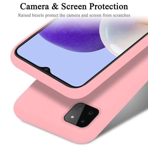 Cadorabo Hoesje geschikt voor Samsung Galaxy A22 5G Case in LIQUID ROZE - Beschermhoes TPU silicone Cover