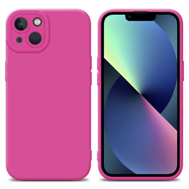 Cadorabo Hoesje geschikt voor Apple iPhone 13 in FLUID HOTPINK - Beschermhoes TPU silicone Cover Case