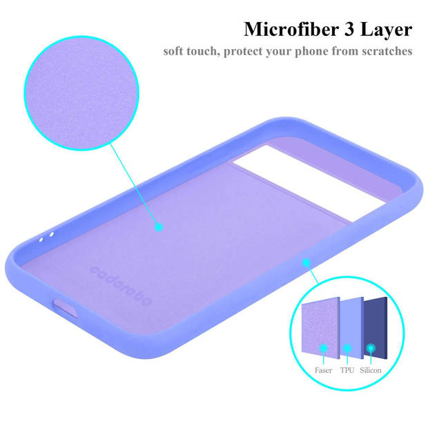 Cadorabo Hoesje geschikt voor Google PIXEL 7 Case in LIQUID LICHT PAARS - Beschermhoes TPU silicone Cover