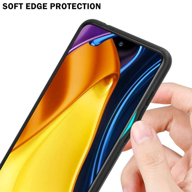 Cadorabo Hoesje geschikt voor Xiaomi RedMi NOTE 10 5G / POCO M3 PRO 5G in ROOD - ZWART - Tweekleurige beschermhoes