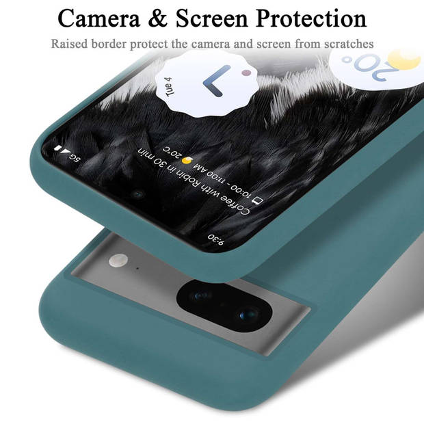 Cadorabo Hoesje geschikt voor Google PIXEL 7 Case in LIQUID GROEN - Beschermhoes TPU silicone Cover